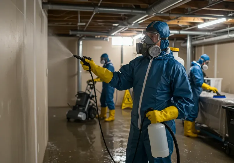 Basement Sanitization and Antimicrobial Treatment process in Monroe, OH